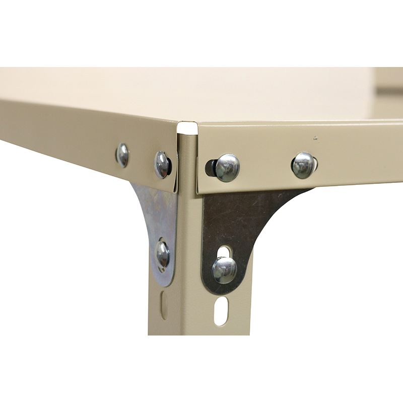 アイボリー スチール棚セット No.4 幅180 奥行45 高さ180cm 天地 5段 耐荷重100kg/段 スチールラック