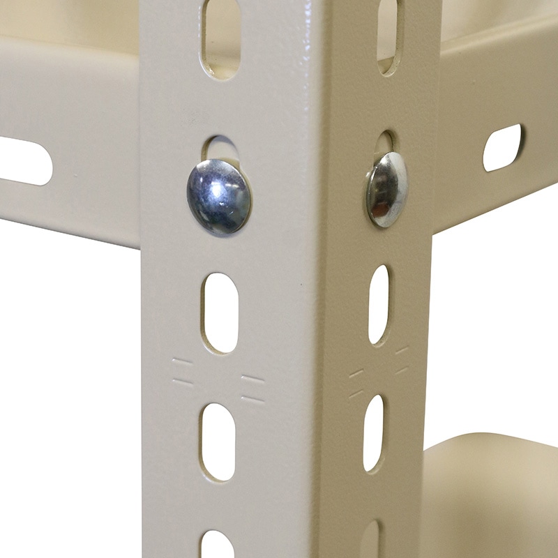 アイボリー スチール棚セット No.4 幅180 奥行45 高さ180cm 天地 5段