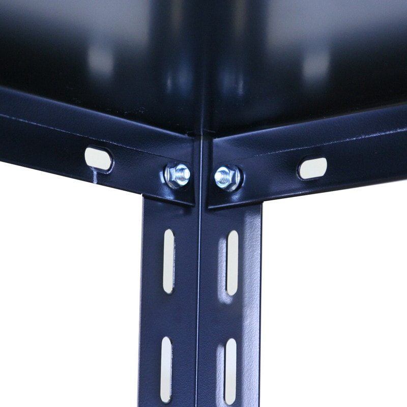 アングル棚 幅88 奥行45 高さ165cm 天地 4段 黒 ブラック 耐荷重80kg/段 スチールラック