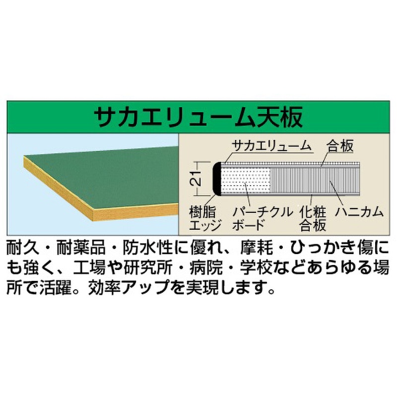 サカエ 軽量作業台 KKタイプ 均等耐荷重200kg サカエリューム天板 移動