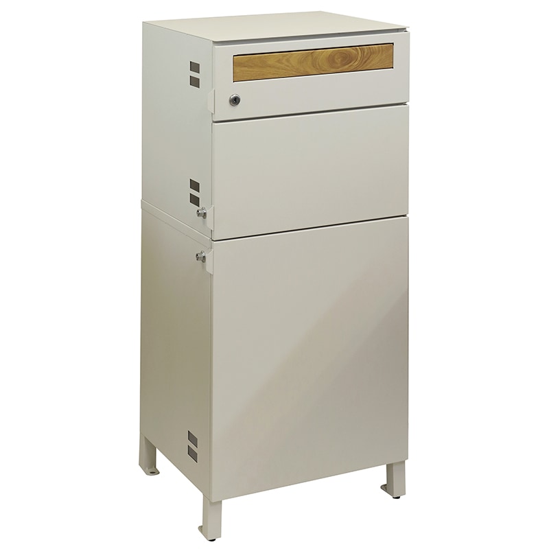 MOJYU モジュ 宅配ボックス付ポストGianジャン 宅配2段タイプ PBX-043 グレージュ