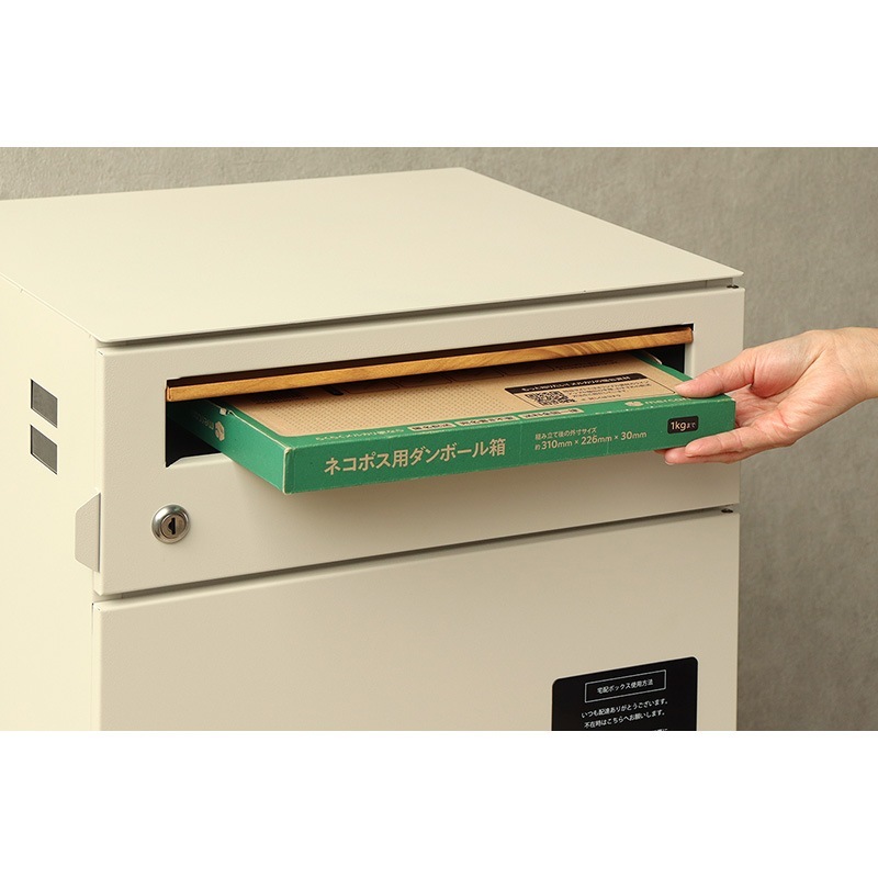 MOJYU モジュ 宅配ボックス付ポストGianジャン 宅配2段タイプ PBX-043 グレージュ