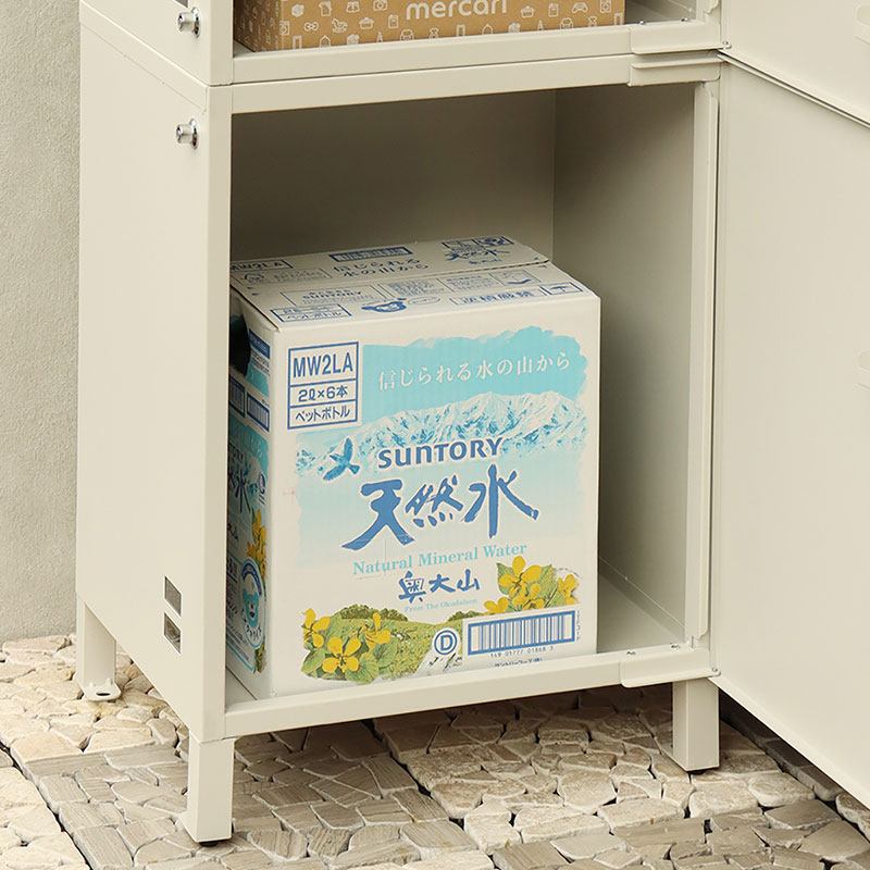 MOJYU モジュ 宅配ボックス付ポストGianジャン 宅配2段タイプ PBX-043 グレージュ