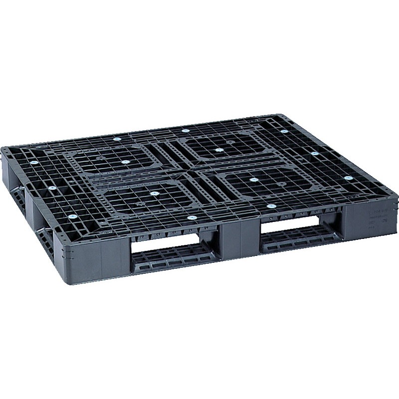 三甲 サンコー プラスチックパレット4方差し片面使用型 D4-1113-3 ブラック