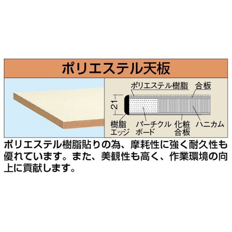 サカエ 軽量作業台 KKタイプ 均等耐荷重200kg ポリエステル天板 移動式 KK-49B2I 