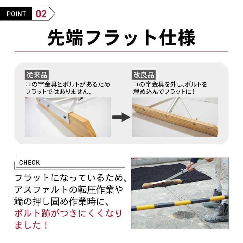 ■金象 伸縮式木製替板レーキ 600 S付 072388(4081597)