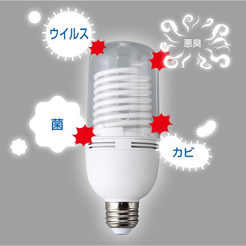 ハタヤ 除菌照明 クリップライトタイプ マイナスイオン発生モジュール付 DLM-11C