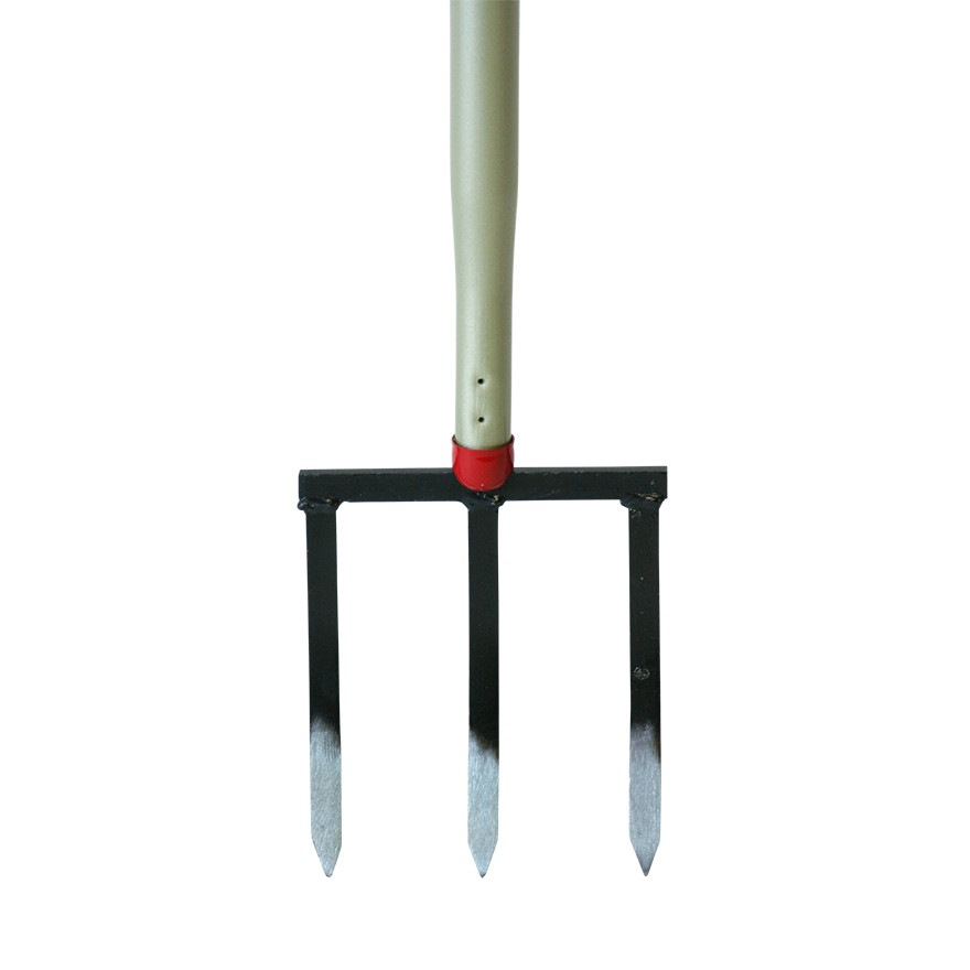 金象 菜園用土起こしフォーク 3本爪 P柄 パイプ柄