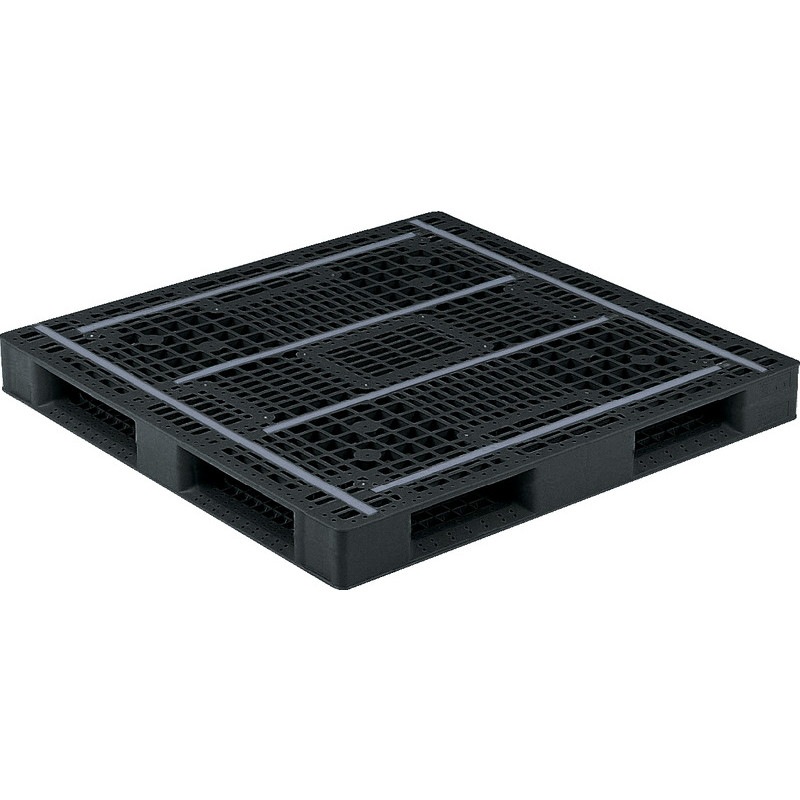 三甲 サンコー プラスチックパレット4方差し片面使用型 D4-112116 ブラック