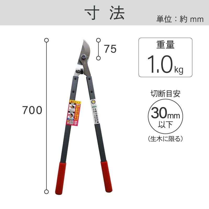 FG 強力太枝切鋏 S621-RG ｜金象印の公式通販サイト【金象本舗】