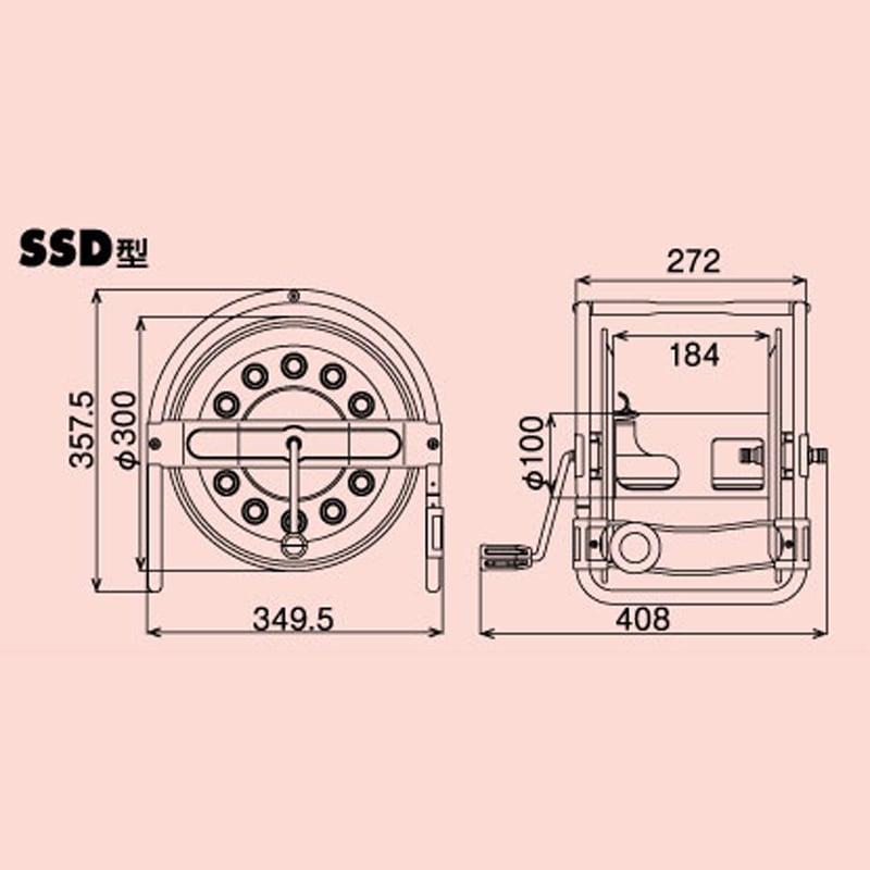 ハタヤ ステンノホースリール 20ｍ型 ホース付 SSD-20