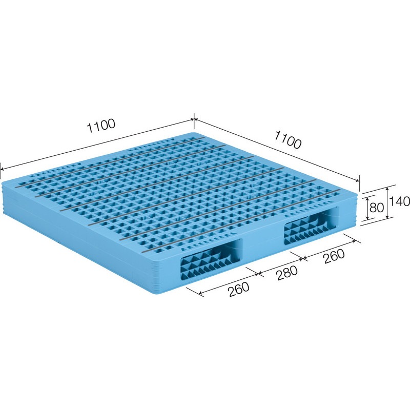 ワコーパレット アルミパレット(片面二方差) ( WD-1211 ) (株)ワコーパレット (メーカー取寄) アルミパレット単面二方差型 1000×1000×120 法人限定ワコーパレット