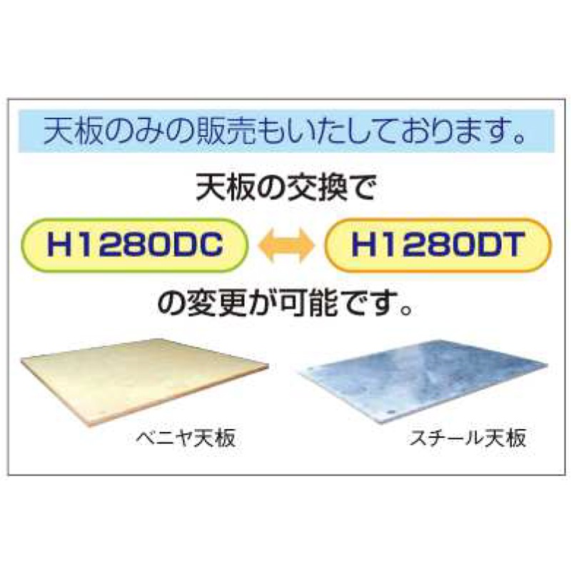 神戸車輌製作所 スチール平床台車 ベニア天板タイプ H1280DC