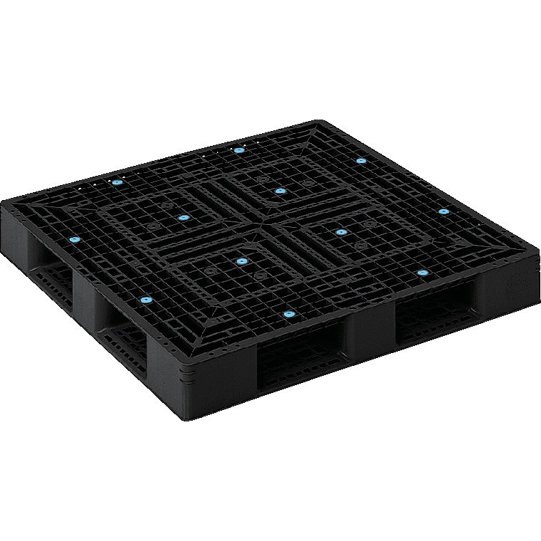 三甲 サンコー プラスチックパレット4方差し片面使用型 D4-1212-2 ブラック