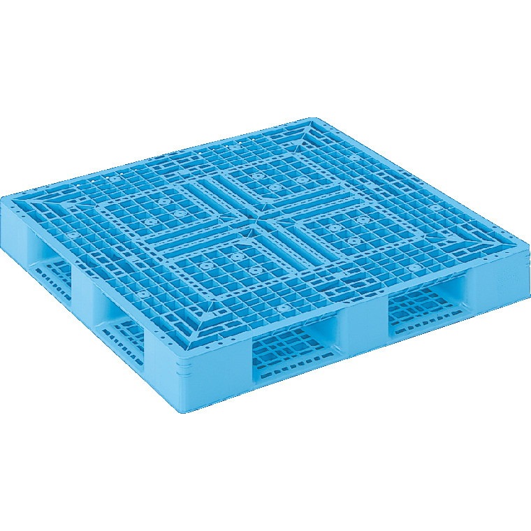 三甲 サンコー プラスチックパレット4方差し片面使用型 D4-1212-2 ライトブルー
