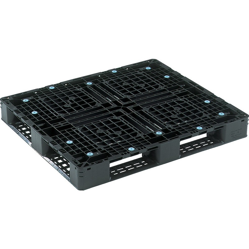 三甲 サンコー プラスチックパレット4方差し片面使用型 D4-097113 ブラック