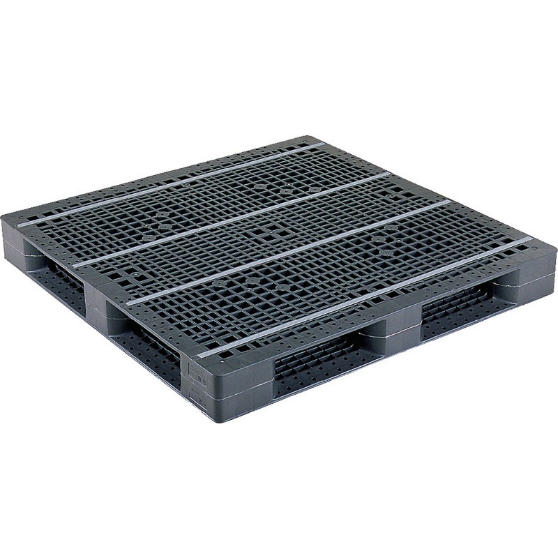 三甲 サンコー プラスチックパレット4方差し片面使用型 D4-1313 グレー