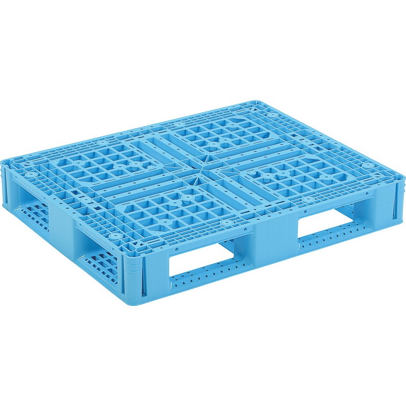 三甲 サンコー プラスチックパレット4方差し片面使用型 D4-810-2 ライトブルー