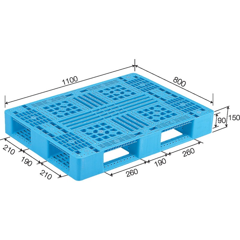 三甲 サンコー プラスチックパレット4方差し片面使用型 D4-811