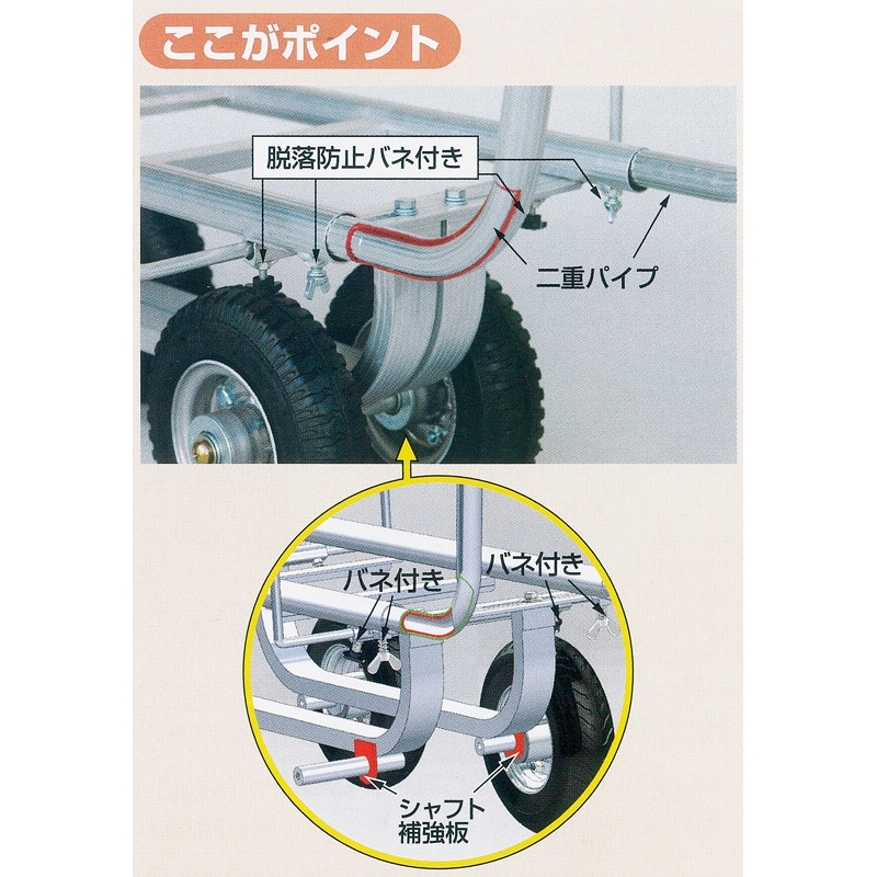 ハラックス 愛菜号 アルミ製ハウスカー (タイヤ幅調整タイプ) CH-950NA ノーパンクタイヤ