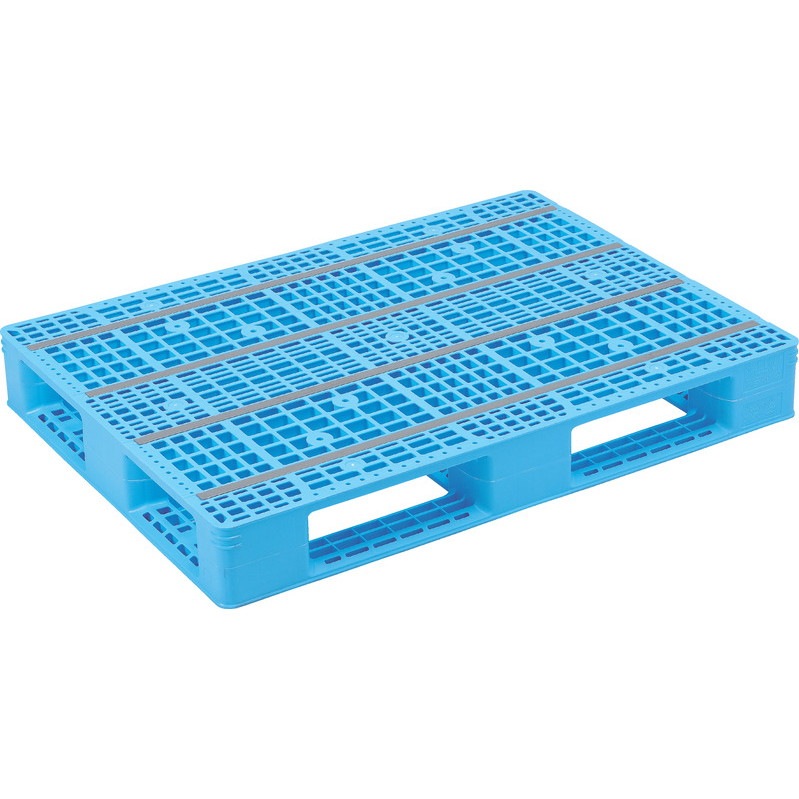 三甲 サンコー プラスチックパレット4方差し片面使用型 D4-811-2 ライトブルー