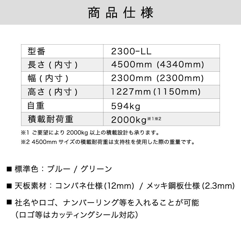 ナンカイ滋賀 フォールドデッキ 2300-LL