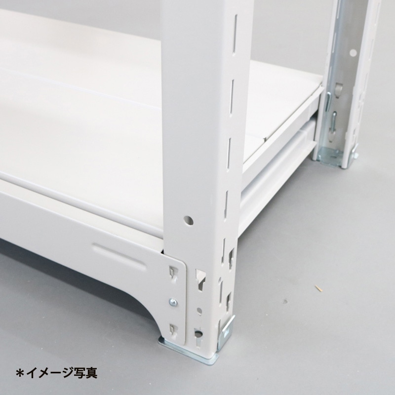 スチールラック 業務用 高さ210 幅90 奥行48cm 天地 3段 単体 中量 AMBL型 耐荷重 300kg/段 収納棚 棚 スチール棚 ラック 日本製 アサカ ホワイト グレー 大型収納 店舗 倉庫 整理棚 事務所 物品棚 バックヤード 強力 組立ラック