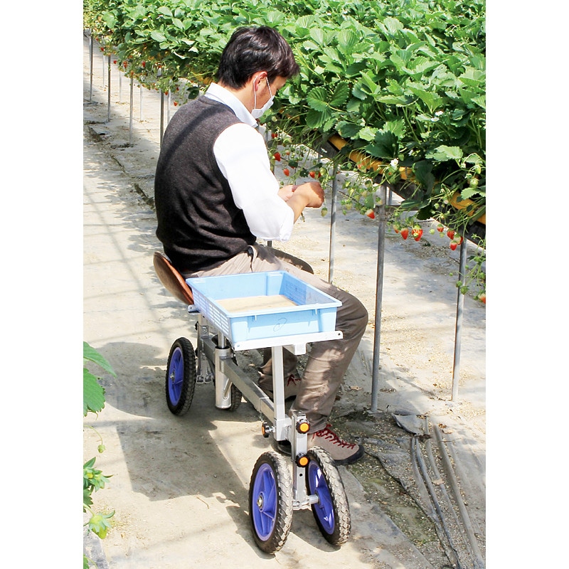 ハラックス ラクエモン 高設いちご用台車 RS-757H ノーパンクタイヤ