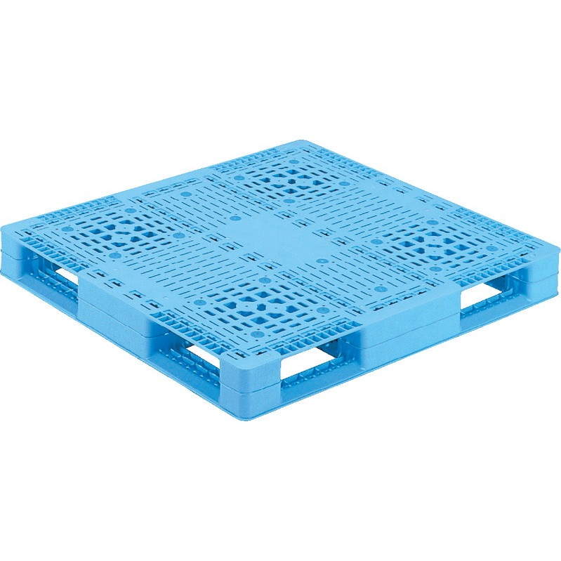 三甲 サンコー プラスチックパレット4方差し片面使用型 D4-1011-2 ライトブルー
