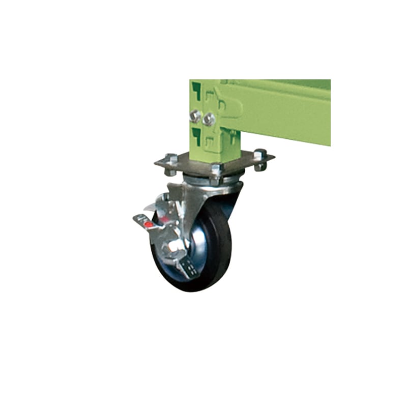 サカエ 中軽量キャスターラック GSR型 (ゴム車・自在2コ、固定2コ) GSR-1545WGK 間口1500×奥行600×高さ2000mm 段数5段 段荷重200kg/段