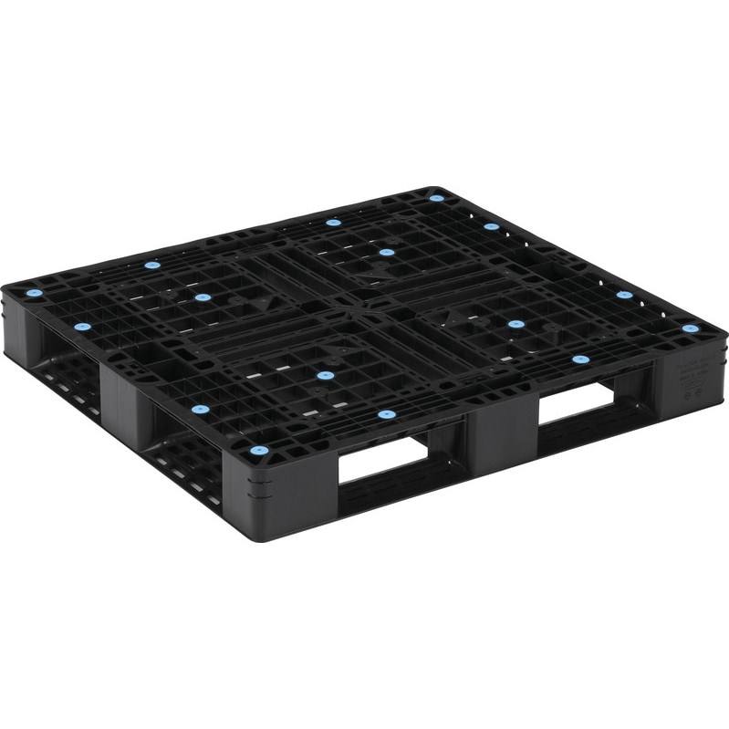 三甲 サンコー プラスチックパレット4方差し片面使用型 D4-1011-3 ブラック