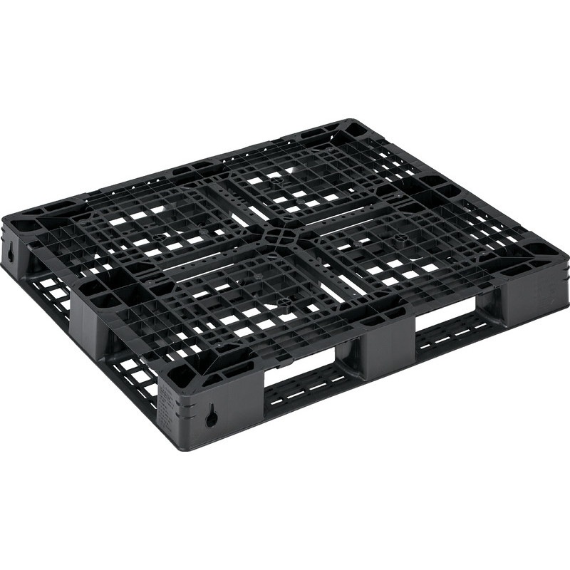 三甲 サンコー プラスチックパレット4方差し片面使用型 D4-1012-13 ブラック