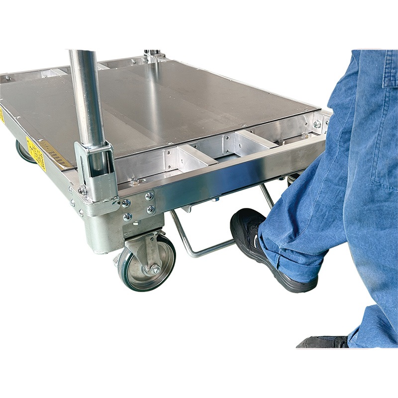 神戸車輌製作所 アルミ平床台車4輪プッシュロック ALH1275-150-4P