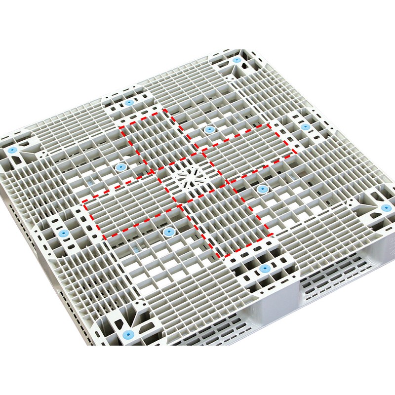 三甲 サンコー プラスチックパレット4方差し片面使用型 GT-1012D4　Aグレー