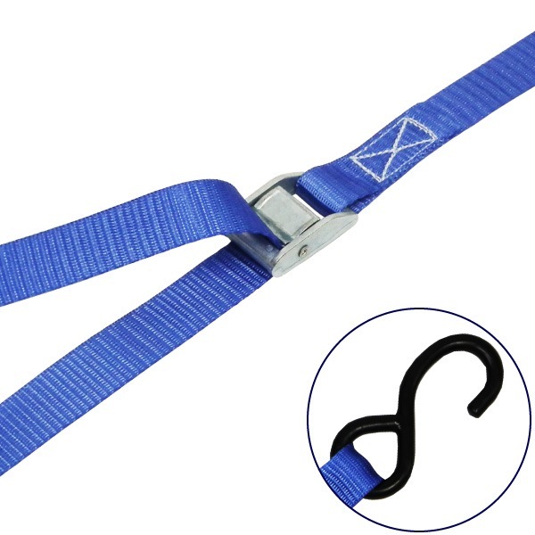 フリーク 75025 FREAK 荷締めベルト青 S字フック250kg 幅25mm×長さ0.5+