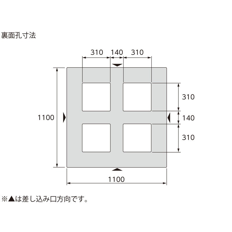 三甲 サンコー プラスチックパレット4方差し片面使用型 GT-1111D4-3 Aグレー