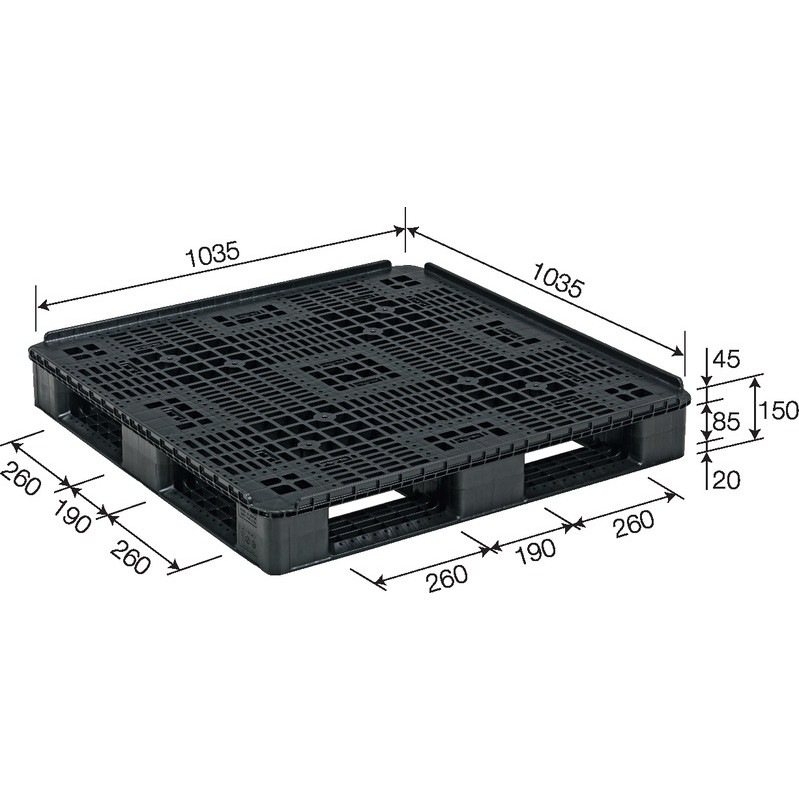 三甲 サンコー プラスチックパレット4方差し片面使用型 TP-104104D4 三甲 サンコー プラスチックパレット4方差し片面使用型 TP-104104D4