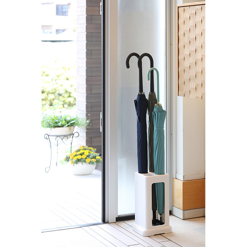 小原産業 傘立て 正方形4本 ホワイト UB242