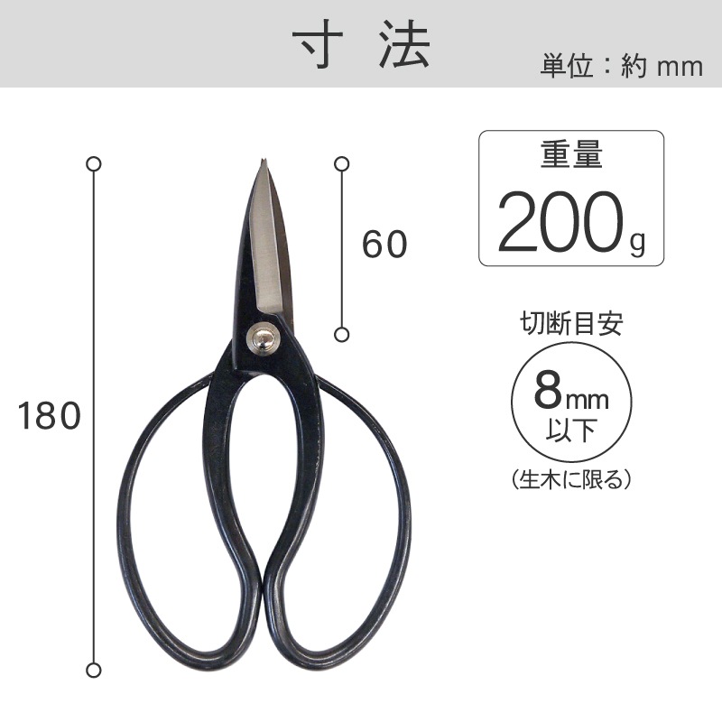 宝長久 大久保鋏 180mm