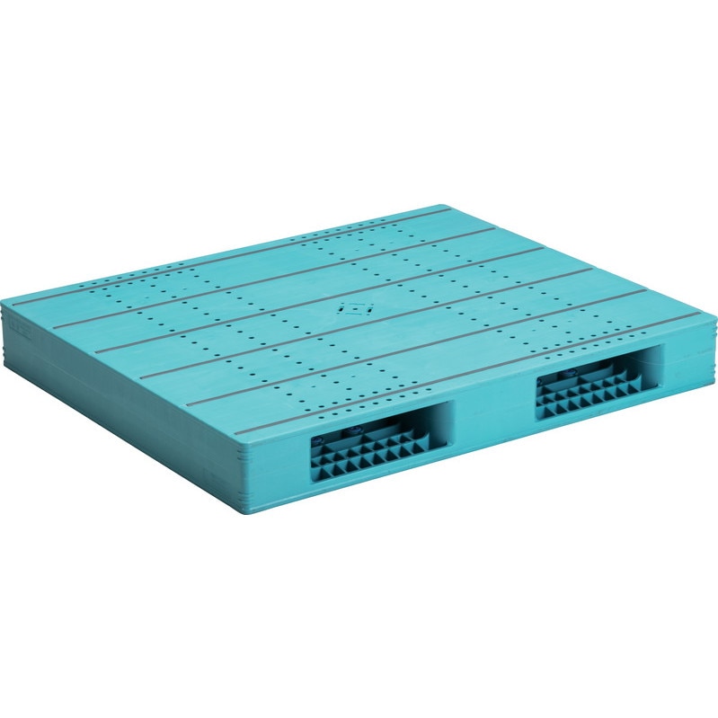 三甲 サンコー プラスチックパレット2方差し両面使用型 LX-1012R2 ライトブルー