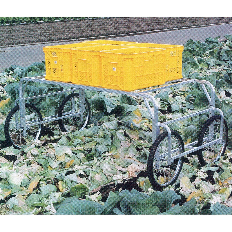 ハラックス 楽太郎 アルミ製 収穫台車 RA-90 エアータイヤ ｜金象印の