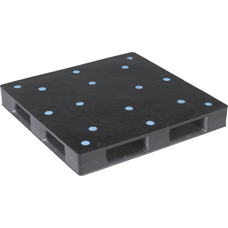 三甲 サンコー プラスチックパレット4方差し片面使用型 D4-110110P-B ブラック