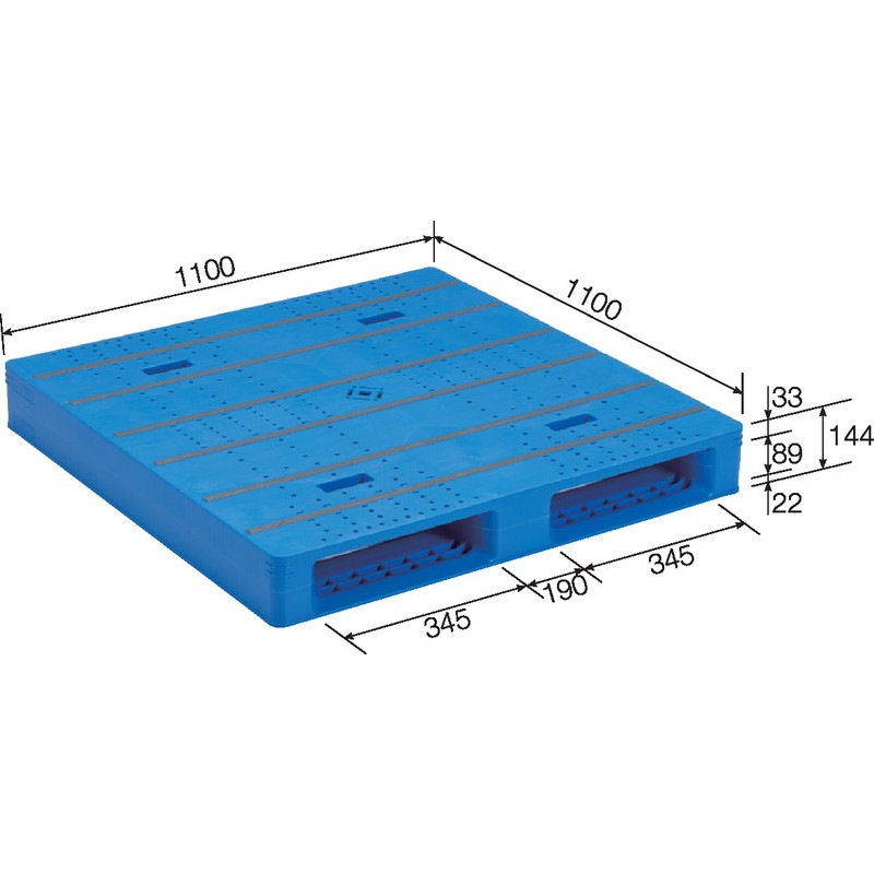 三甲 サンコー プラスチックパレット2方差し片面使用型 LX-1111D2-5