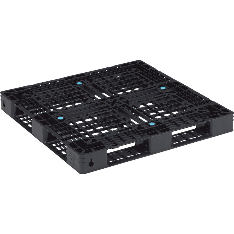 三甲 サンコー プラスチックパレット4方差し片面使用型 D4-1111-11 ブラック