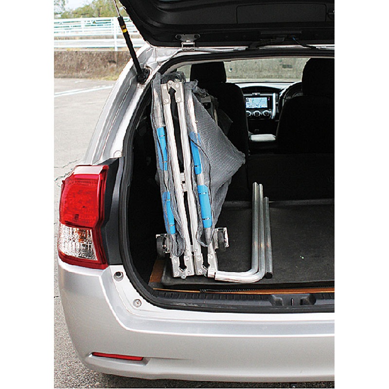 ハラックス ガーネット 草刈作業の飛散ガード 高さ180×幅270cm 四つ折りタイプ キャスター付 HBE-1827K-4