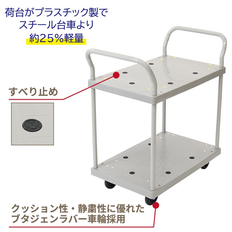 金象 プラキャリーラック 2段式小 フットブレーキ付