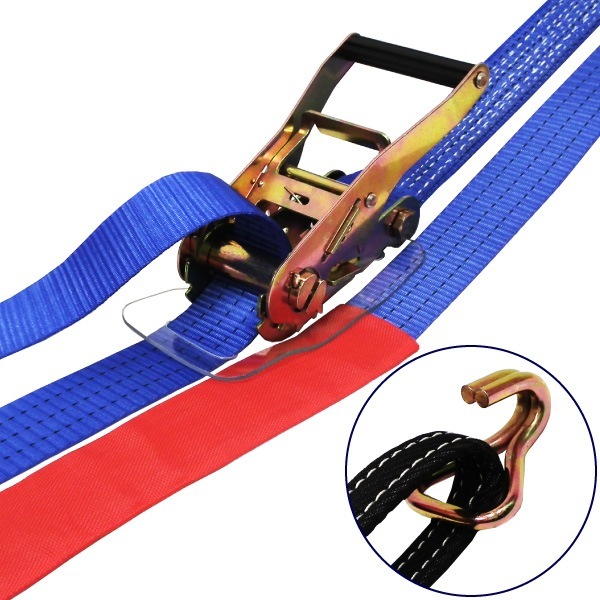 フリーク 75751 FREAK ラッシングベルト青 アイ/Jフック1.5ton 幅50mm×長さ1+3m 荷締機