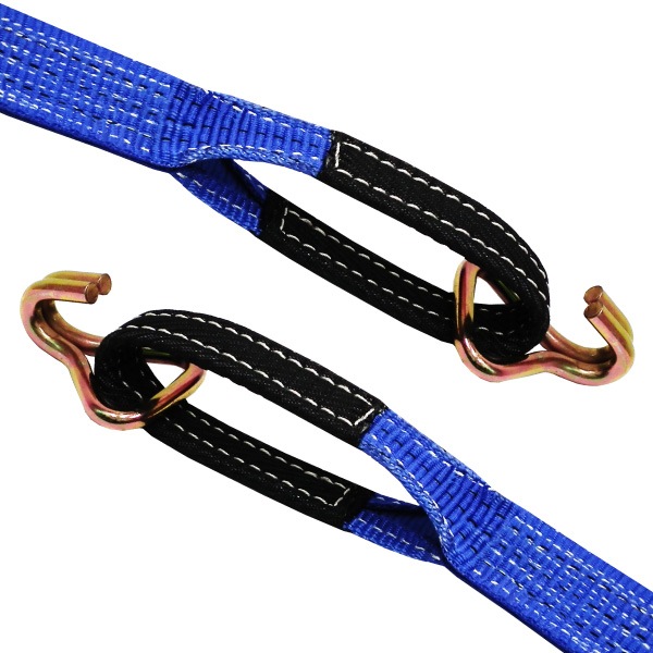 フリーク 75751 FREAK ラッシングベルト青 アイ/Jフック1.5ton 幅50mm×長さ1+3m 荷締機