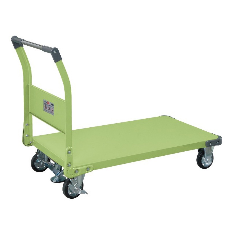 サカエ 特製四輪車 400kgタイプ フロアストッパー付 TAN-66F