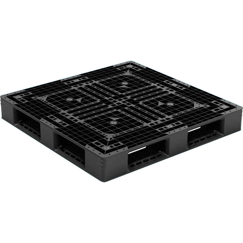 三甲 サンコー プラスチックパレット4方差し片面使用型 D4-1111-16 ブラック